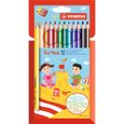 STABILO Etui carton de 12 crayons de couleur Trio + 1 taille-crayon-0