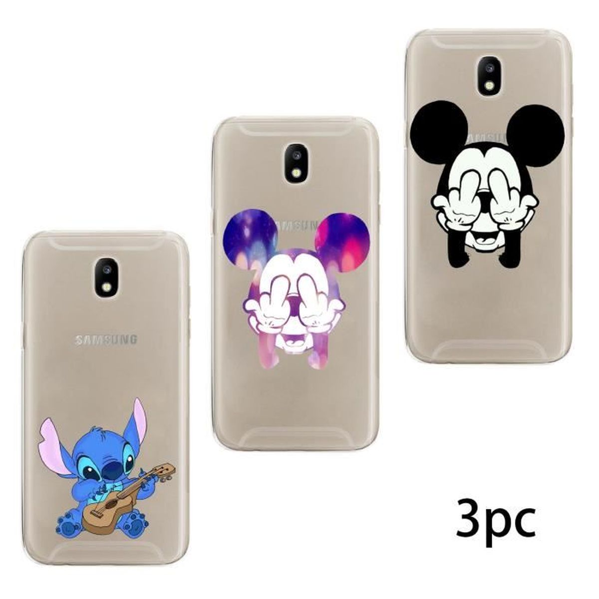 Coque Pour Samsung Galaxy J3 2017 J330 3PC Disney Mickey Schéma ...