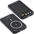 SEABUTY Batterie Externe Magnétique 20000mAh avec 4 Câbles Intégrés Power Bank Sans Fil 6 Sorties et 3 Entrées avec LED L'affichage