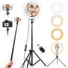 JEEMAK LED Ring Light 10" Lumière Anneau 3 Modes pour Youtube/TIKTOK en Direct Selfie Lumiere avec Support et télécommande