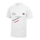 NPZ Maillot -Tee shirt France blanc homme Taille de XS au 5 XL