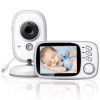 Moniteur Bébé Sans fil Babyphone 3,2" Écran LCD Couleur avec Caméra Vision Nocturne