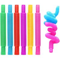 lot de 6 tubes de pop extensibles sensoriels, jouets anti-stress, jouets éducatifs sensoriels pour le stress, lautisme, le tdah et