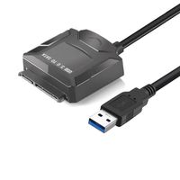 AuTech® USB Disque Dur Adaptateur USB 3.0 vers SATA III Câble USB 3.0 pour 2,5 3,5 Pouces HDD SSD Driver jusqu'à 6To