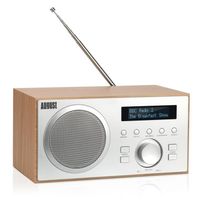 Radio FM DAB Plus Bluetooth Bois Secteur - AUGUST MB420 - MP3 Lecteur USB, Radio Numérique Digital & Analogique - Scandinave