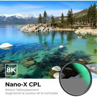Filtre Polarisant CPL 46mm Nano-X MRC HD Super Mince Multicouche pour Appareil Photo Caméra Reflex Numérique K&F Concept