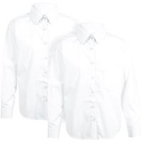 T Shirt A2Z 4 Kids Paquet de 2 Filles Plaine Blanc École Blanche Chemises d'uniforme 3-13 Ans
