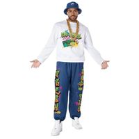 Déguisement hip hop années 90 homme - MARQUE - Bleu - Polyester - Haut, pantalon et chapeau