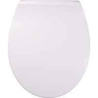 Abattant WC avec frein de chute de résine thermodurcissable Plat Blanc