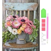 Diamond Painting Complet,Rose Fleur Femme 5D DIY Broderie Diamant Painting Kit Complet Point De Croix Strass Cristal Toile Craft pour Home Décoration Murale Cadeau Square Drill,40x50cm Diamond Painting Complet,Rose Fleur Femme 5D DIY Broderie Diamant Painting Kit Complet Point De Croix Strass Cristal Toile Craft pour Home Décoration Murale Cadeau Square Drill,40x50cm