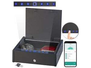 Coffre-fort pour pistolet avec empreinte biométrique, lampe encastrée