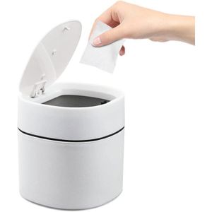 Couleur Argent Mini Poubelle De Bureau En Métal, Petit Pot De Fleurs