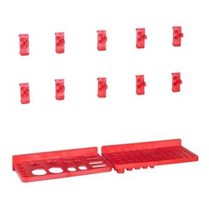 BAC DE RANGEMENT OUTILS Akozon Kit de stockage avec panneaux muraux 71 pcs Rouge et noir - 7891450566863