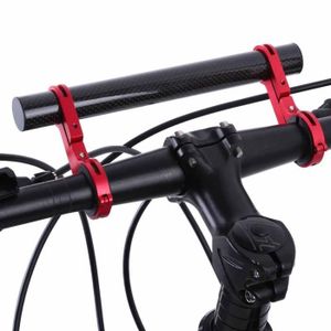 DÉCORATION DE VÉLO Porte-vélo Guidon Support de montage Extension pour Lumière de vélo lampe de poche Compteur de vitesse rouge -RAC