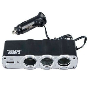 Affichage LED Voltm/ètre 2 Ports USB Interrupteur MASO Multiprise USB Rallonge Allume Cigare 12V et 24V Adaptateur Chargeur Voiture Camion Bateau avec Double Prises Allumes-Cigare