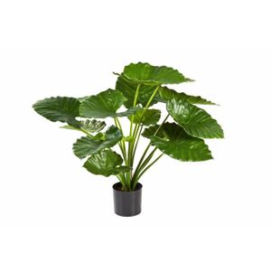 FLEUR ARTIFICIELLE Alocasia Calidora artificiel, 15 feuilles, vert, 7