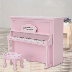 MAISON POUPÉE Atyhao Piano droit de maison de poupée 1:12 accessoires de maison de poupée Mini jouet de modèle de piano droit avec meubles de