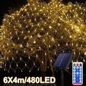 GUIRLANDE D'EXTÉRIEUR LILIIN Filet Lumineux Solaire 6x4M 480 LED,Led Gui