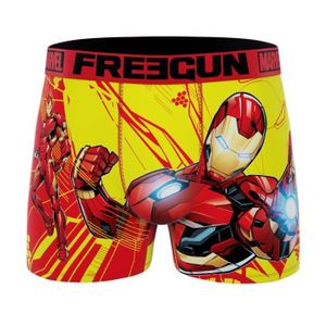 BOXER - SHORTY Boxer Garçon Marvel Avengers Iron Man - Freegun - Jaune