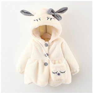 MANTEAU - CABAN Oreilles de lapin mignonnes en peluche bébé veste noël douce princesse filles manteau lh1006kdjkt01a Beige