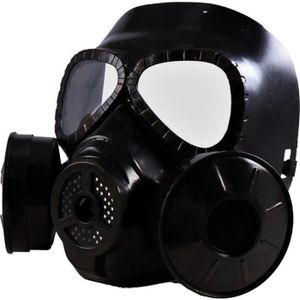 Masque à gaz noir adulte en latex REF/11799 Fête d'Halloween