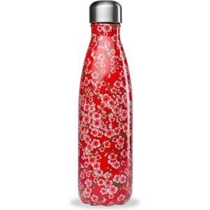 GOURDE Qwetch - Bouteille isotherme Flowers Rouges 500 ml