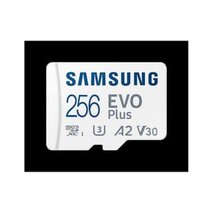 Carte Mémoire Micro SD Samsung Pro Plus 256 Go + Adaptateur SD (L:160/E:120)