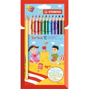 Boîte de classement STABILO Etui carton de 12 crayons de couleur Trio 