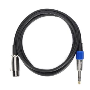 Câble Audio Professionnel 2x XLR Mâle / 2x XLR Femelle - Longueur 0,5 M, Pour Relier Enceintes, Tables De Mixage, Micros