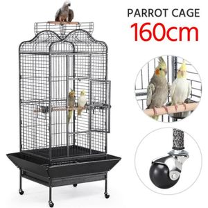 VOLIÈRE - CAGE OISEAU Yaheetech Grande Cage Oiseaux pour Perroquet Ara G