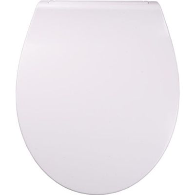 Abattant WC Avec Frein De Chute (soft Close) - Forme O, Blanc - Dimensions 44,6 X 37,2 Cm - En Urée Formaldéhyde Robuste - Support Jusqu'à 150 Kg - Poignée De Levage - 11