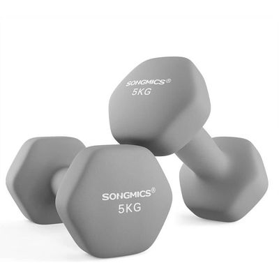SONGMICS Hexagonale Halterset Met Standaard, 2 X 1 Kg, 3 5 Matte Afwerking Neopreen Coating Krachttraining Thuisgebruik Zeeblauw Koningspaars En Lichtblauw Syl618pz02 3202022516