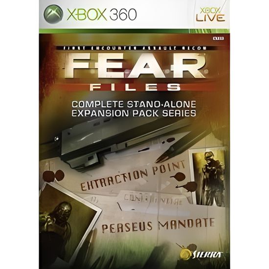 Jeu Vidéo FEAR Files Complet Sur Xbox 360 - Version Française - Bon état (boîtier Et Notice Inclus)