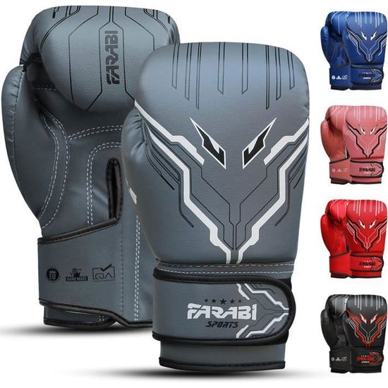 Gants De Boxe Enfants 6/8 Oz - Rembourrage EVA épais - Cuir PU - Absorption Chocs - Pour Enfants 5-14 Ans - Boxe, Muay Thai, MMA, Kickboxing