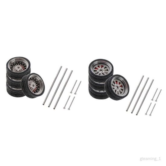 Roues Chromées 1/64 Pour Modélisme - Pneus Caoutchouc Pour Hot Wheels Chevrolet Silverado