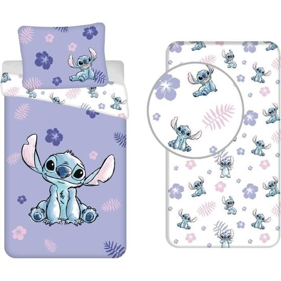Parure De Lit Bluey Family 140x200cm - Housse De Couette Réversible + Taie 65x65cm - Polycoton Enfant