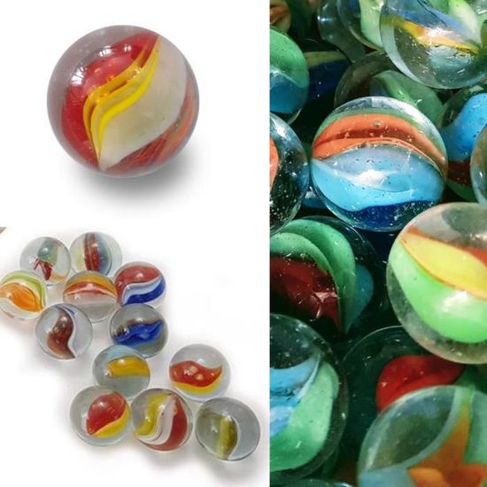 10 Billes En Verre Pépite Précieuse Mesbilles - 9 Billes + 1 Calot Pour Collection Ou Jeu