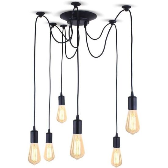 Lustre Araignée Vintage – Sans Marque – 6 Lumières ? – électrique