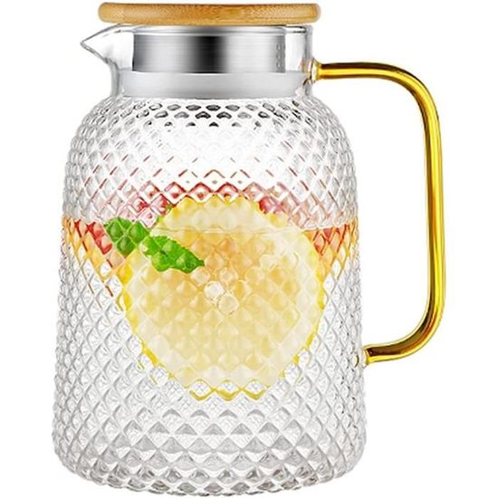 Carafe à eau transparente de qualité alimentaire avec poignée, récipient hermétique étanche pour la maison et l'extérieur 10 l Carafe à eau transparente de qualité alimentaire avec poignée, récipient hermétique étanche pour la maison et l'extérieur 10 l