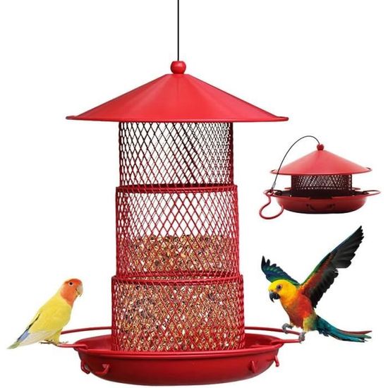 Mangeoire Métal Pliable Balcon Jardin Petits Oiseaux Mangeoire à Oiseaux Kaizuca - Design Pliable Et Résistant Pour Balcon Et Jardin Mangeoire Oiseaux Cage