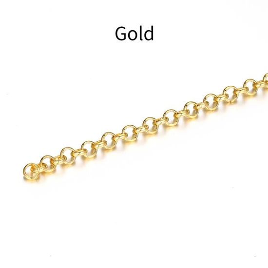 NUOBESTY 4 Ensembles Chaîne De Bijoux Collier Bricolage Chaîne En Sterling Collier De Perles Crochets Chaîne D' Perles Pour Bracelets Charmes Acier Inoxydable 10 Pièces * 4