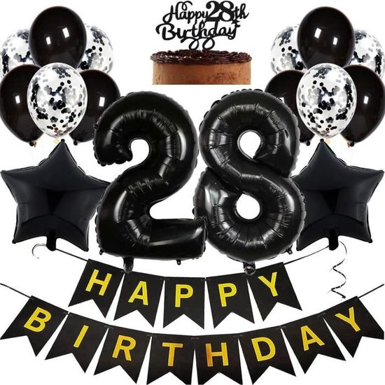 Décoration Anniversaire Femme 28 Ans, Ballon 28 Ans Anniversaire Rose