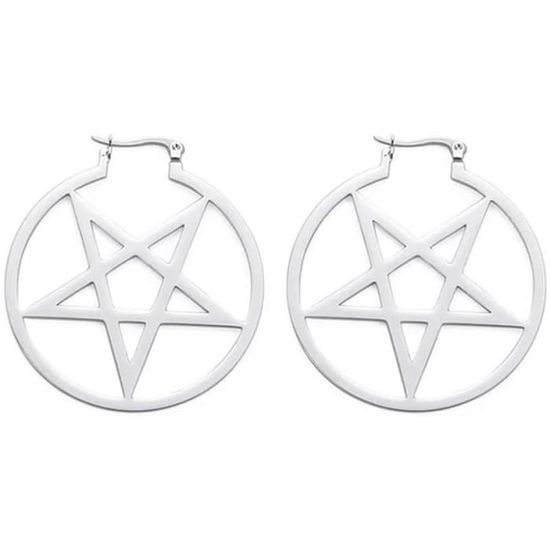 Momeski 2 Paires De Boucles D'oreilles Homme/femme Acier Inoxydable Noir Argent Mat 4mm/9mm Créoles Classiques (noir Et Argent