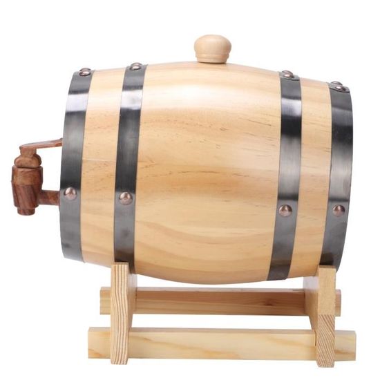 Fût à Bière Inoxydable 5L Avec Manomètre - Mini Tonneau Growler Pour Bière Artisanale Et Brassage Maison
