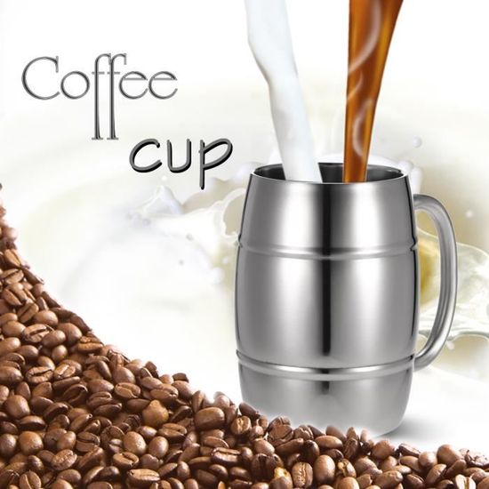 450ML Tasse de thé café bol Mug potable en acier inoxydable