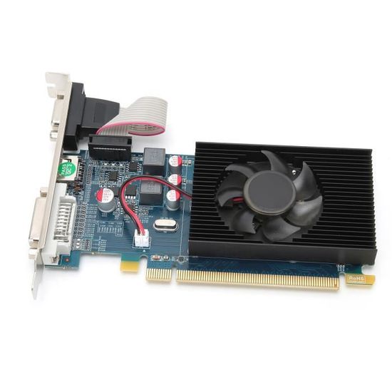 HURRISE carte graphique PCI Express 3.0 Carte graphique 2G 64bit DDR3 PCI Express 3.0 Ordinateur