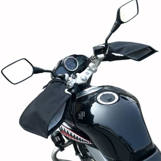 Protège-Mains Pour Guidon Moto/Vélo Électrique - Anti-Pluie Et Coupe-Vent - Noir Semi-Transparent - 5