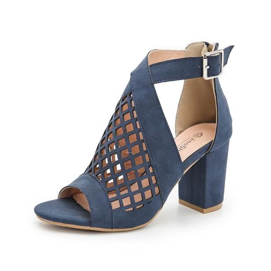 Escarpins Femme à Talons Blocs Dorés JD Williams - Taille UK 6 (pointure 39 Environ) - Occasion En Bon état