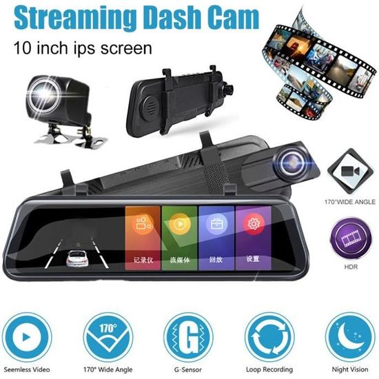 Caméra de recul avec Dashcam Set Sans Fil - Ecran 7 - Vision
