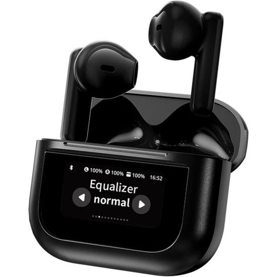 Écouteurs sans fil Bluetooth, écouteurs intra-auriculaires ouverts pour courir, qualité HiFi Bluetooth 5.3, conduction osseuse, compatibles iPhone Samsung Android